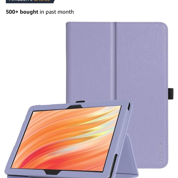 NWOT Famavala Folio Case Cover 10.1” Fire HD Lavender Tablet Case - Picture 4 of 4